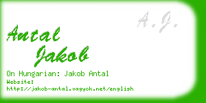 antal jakob business card